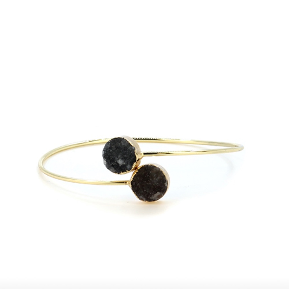 Druzy Raw Dual Stone Bracelet